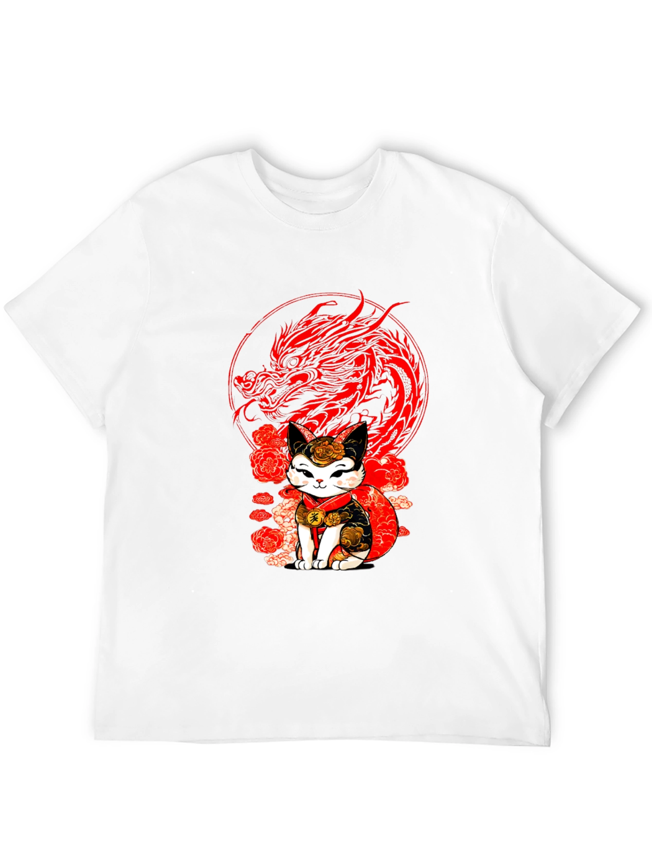 Lucky Cat & Dragon Graphic Tee