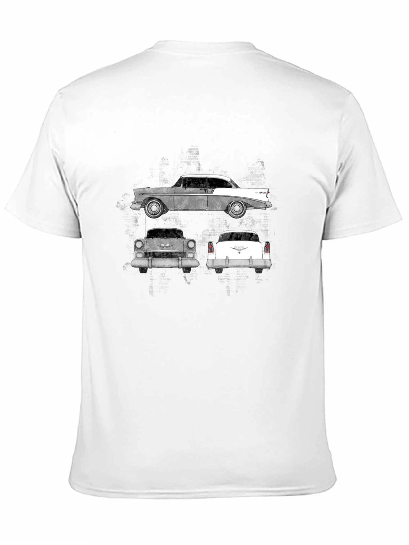 Classic Car Graphic Tee - Black Cotton