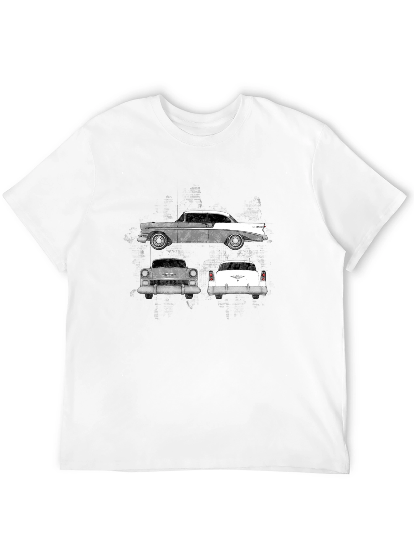 Classic Car Graphic Tee - Black Cotton