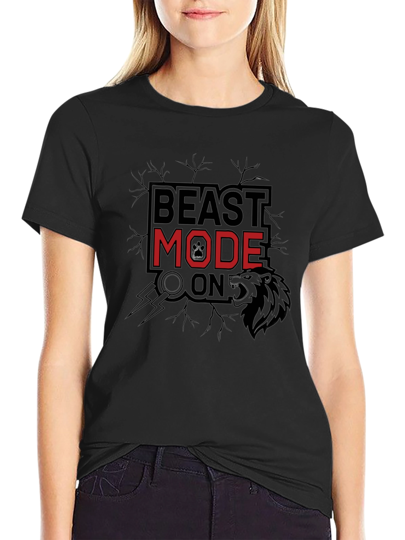 Beast Mode On Black T-Shirt