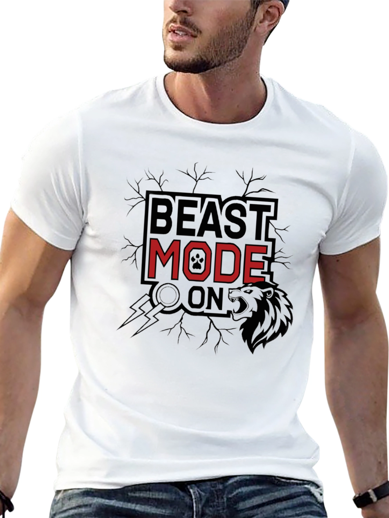 Beast Mode On Black T-Shirt