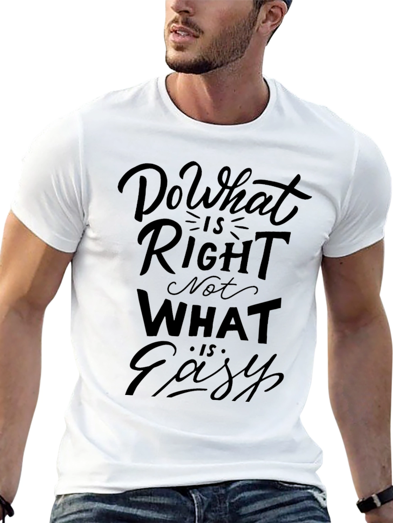 Inspirational Quote Graphic Tee - Do What Is Right