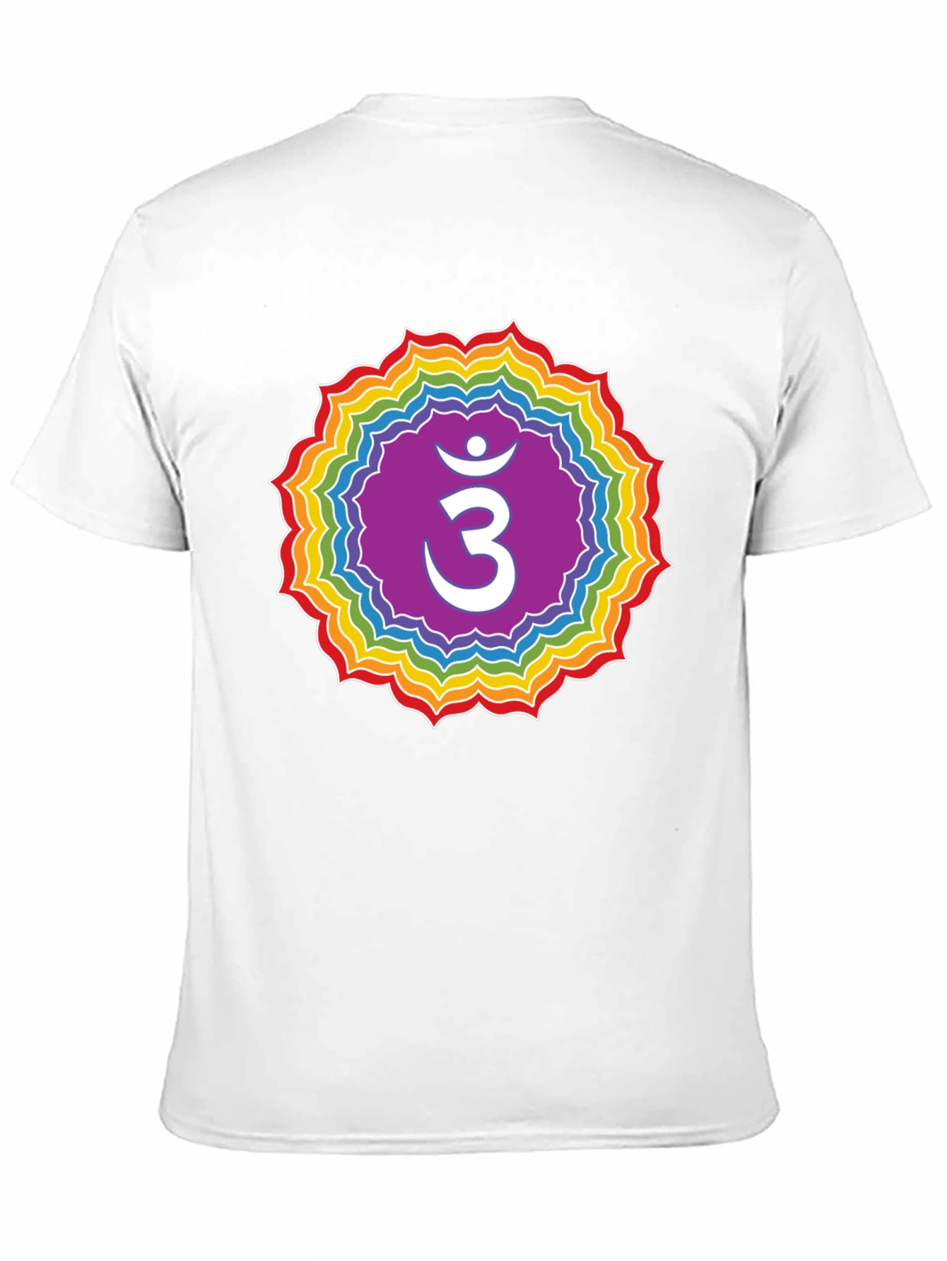Crown Chakra T-Shirt - Rainbow Om Symbol Tee