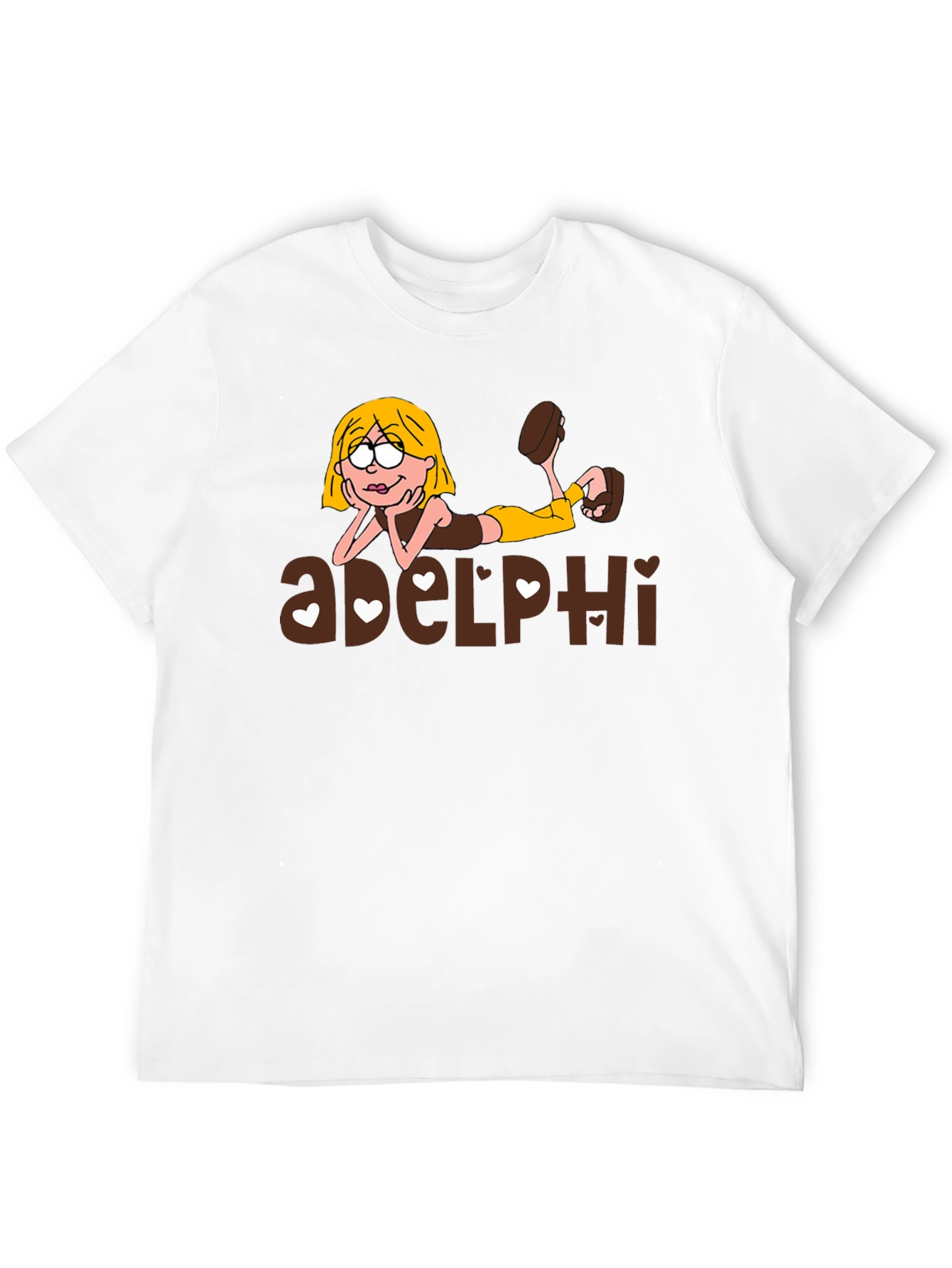 Cartoon Graphic T-Shirt: Girl & adelphi