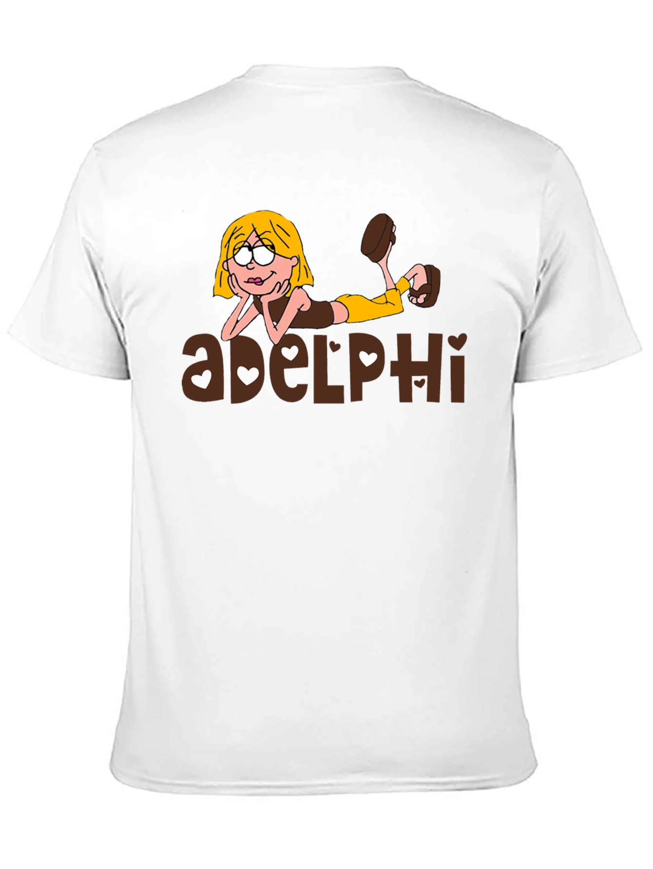 Cartoon Graphic T-Shirt: Girl & adelphi