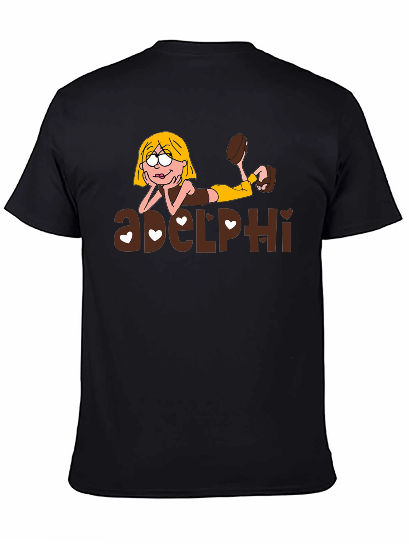 Cartoon Graphic T-Shirt: Girl & adelphi