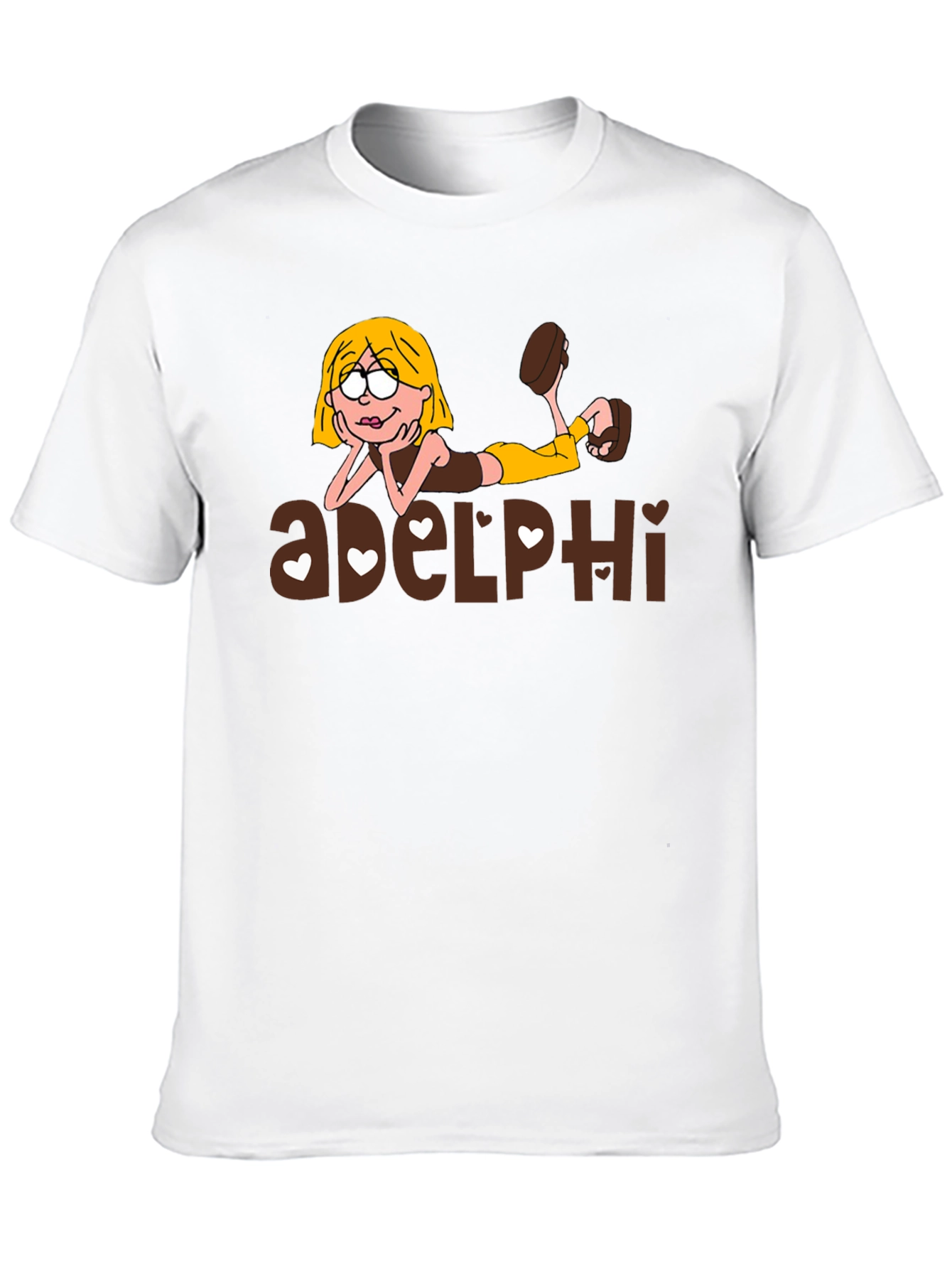 Cartoon Graphic T-Shirt: Girl & adelphi