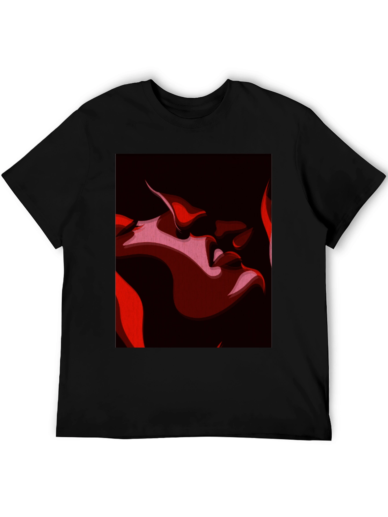 Passionate Kiss Graphic Tee - Black