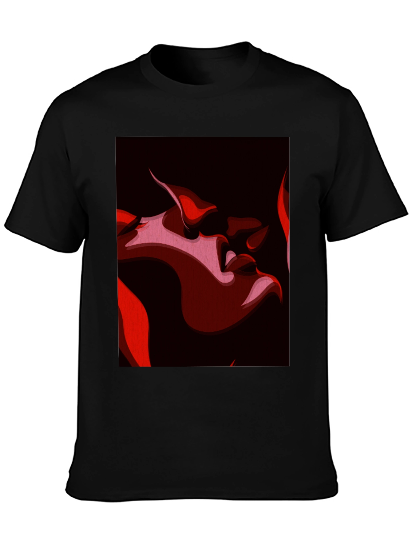 Passionate Kiss Graphic Tee - Black