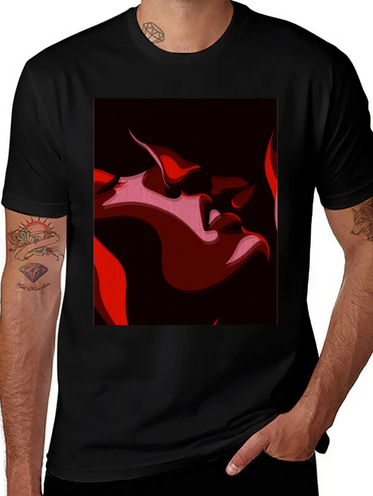 Passionate Kiss Graphic Tee - Black