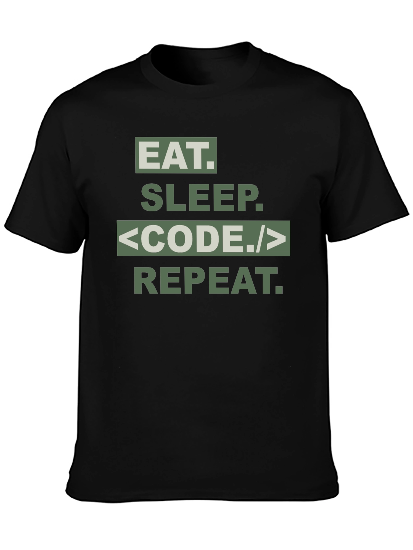 Eat Sleep Code Repeat Black T-Shirt