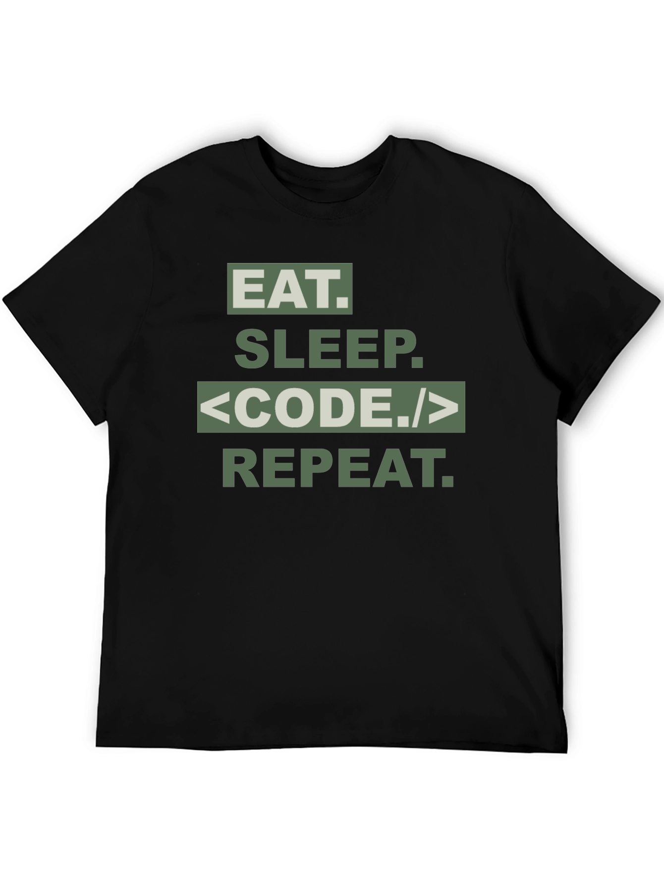 Eat Sleep Code Repeat Black T-Shirt