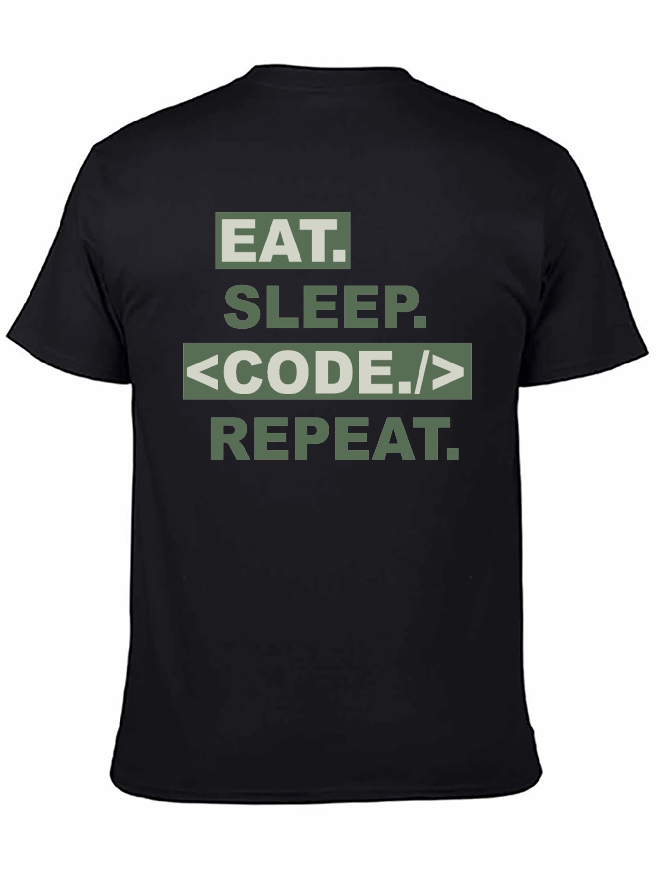 Eat Sleep Code Repeat Black T-Shirt