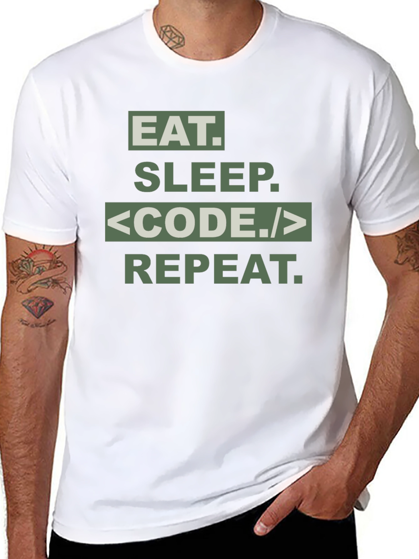 Eat Sleep Code Repeat Black T-Shirt