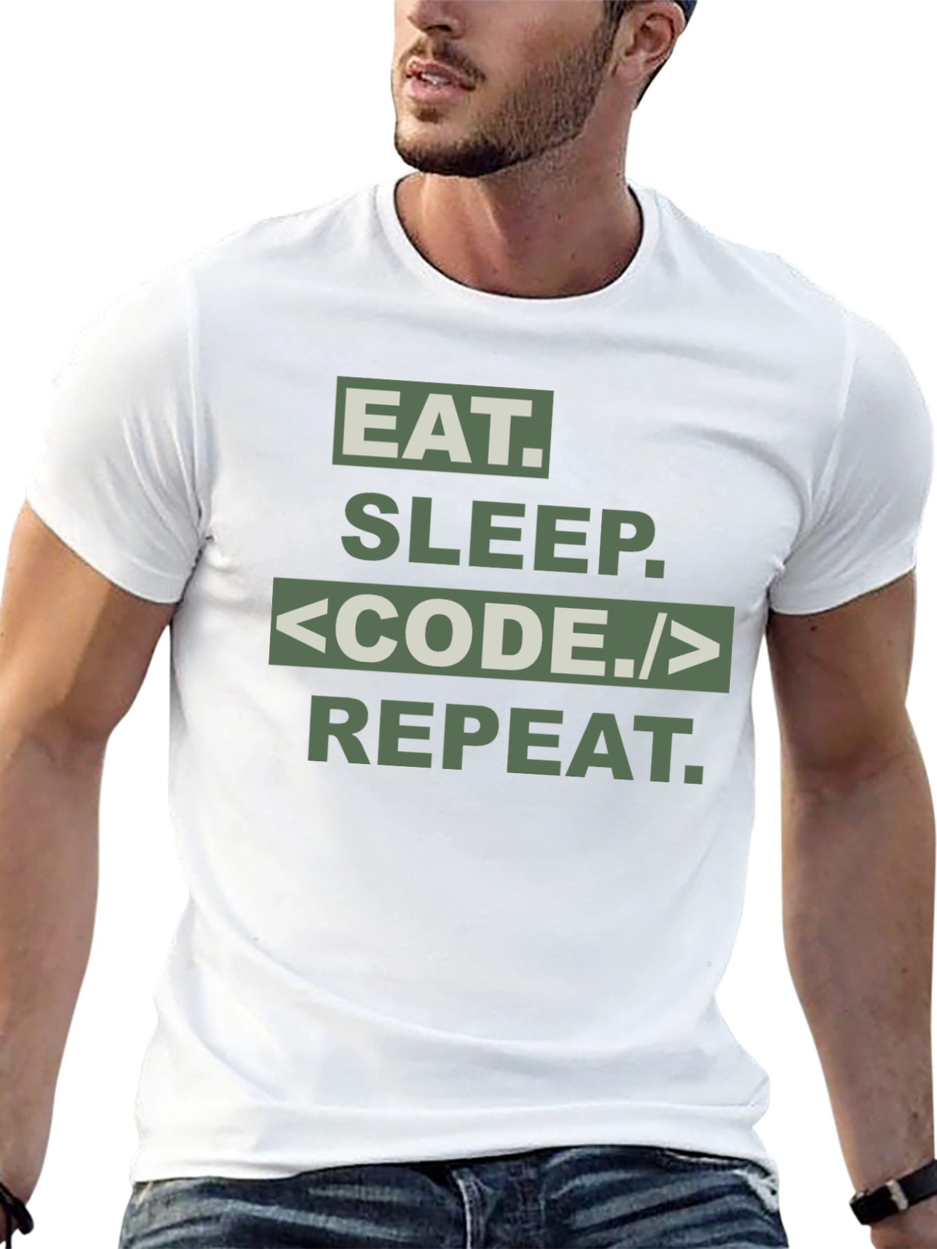 Eat Sleep Code Repeat Black T-Shirt