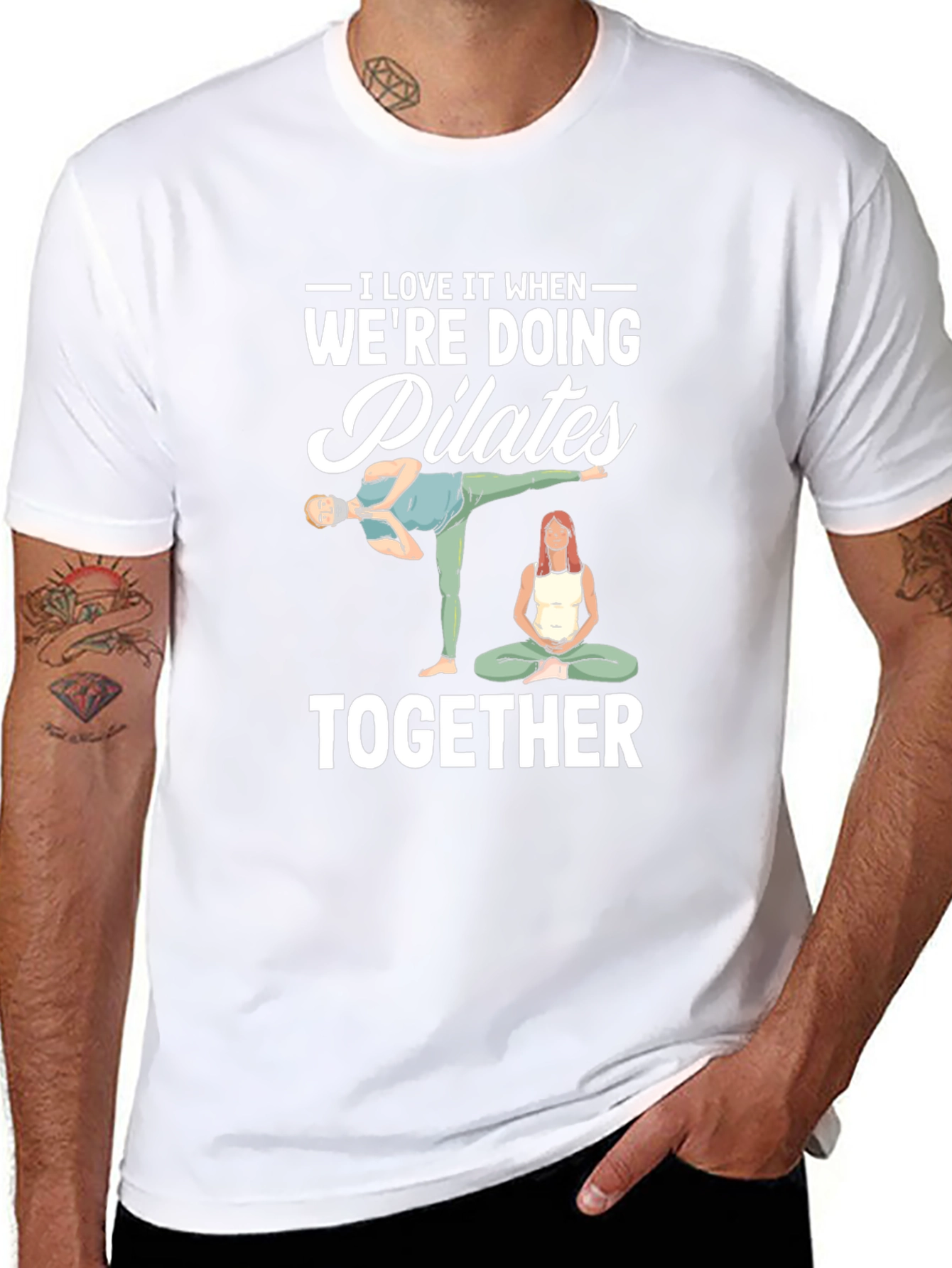 Pilates Couple T-Shirt - Workout Together