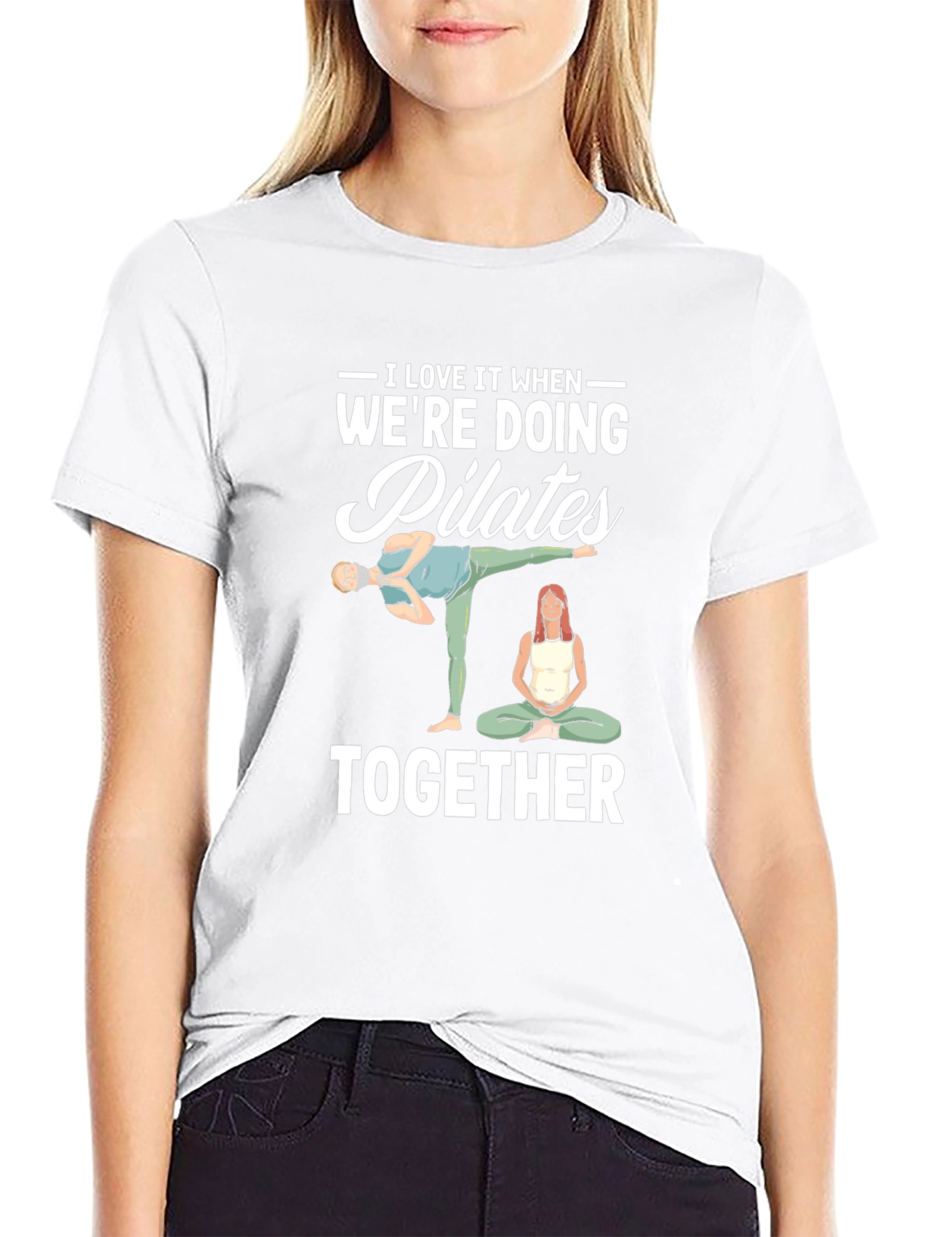Pilates Couple T-Shirt - Workout Together
