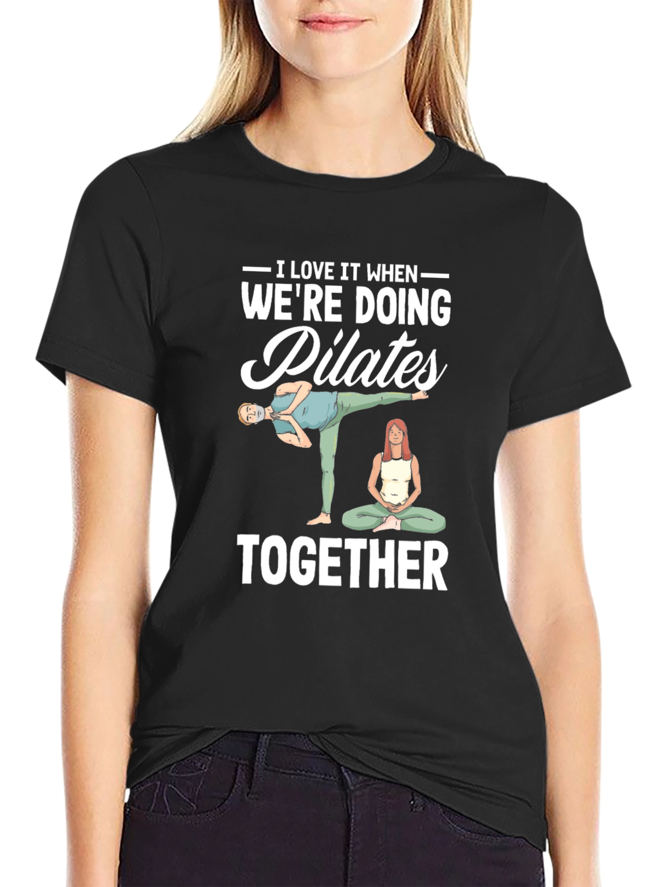Pilates Couple T-Shirt - Workout Together