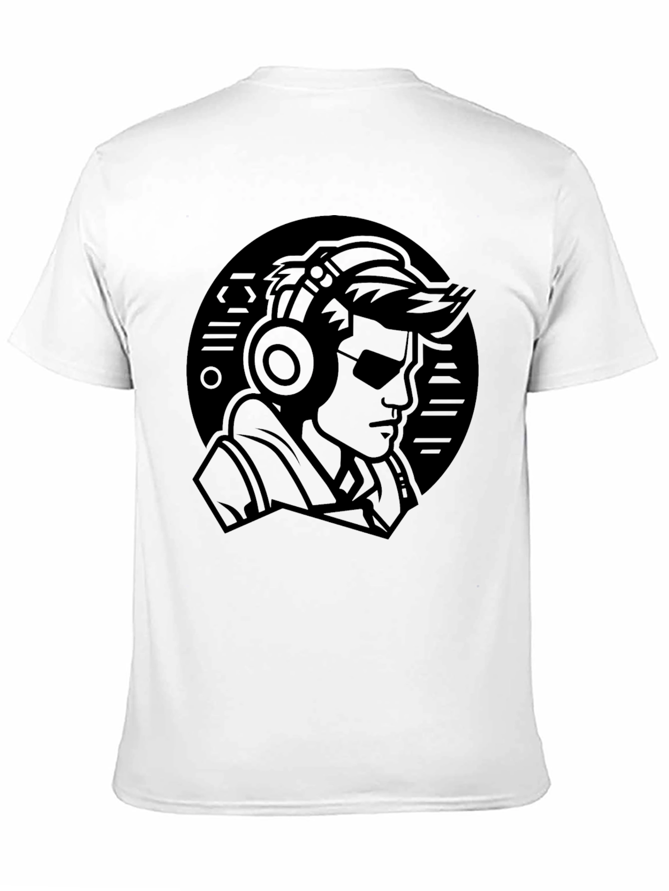 Cool DJ Graphic Tee - Black Cotton T-Shirt
