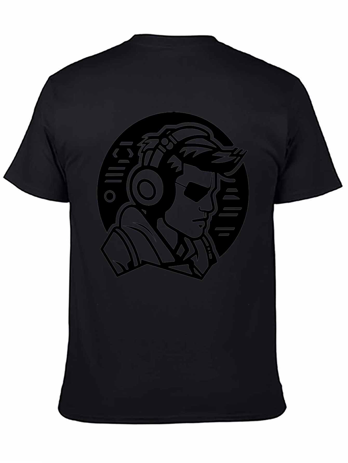 Cool DJ Graphic Tee - Black Cotton T-Shirt