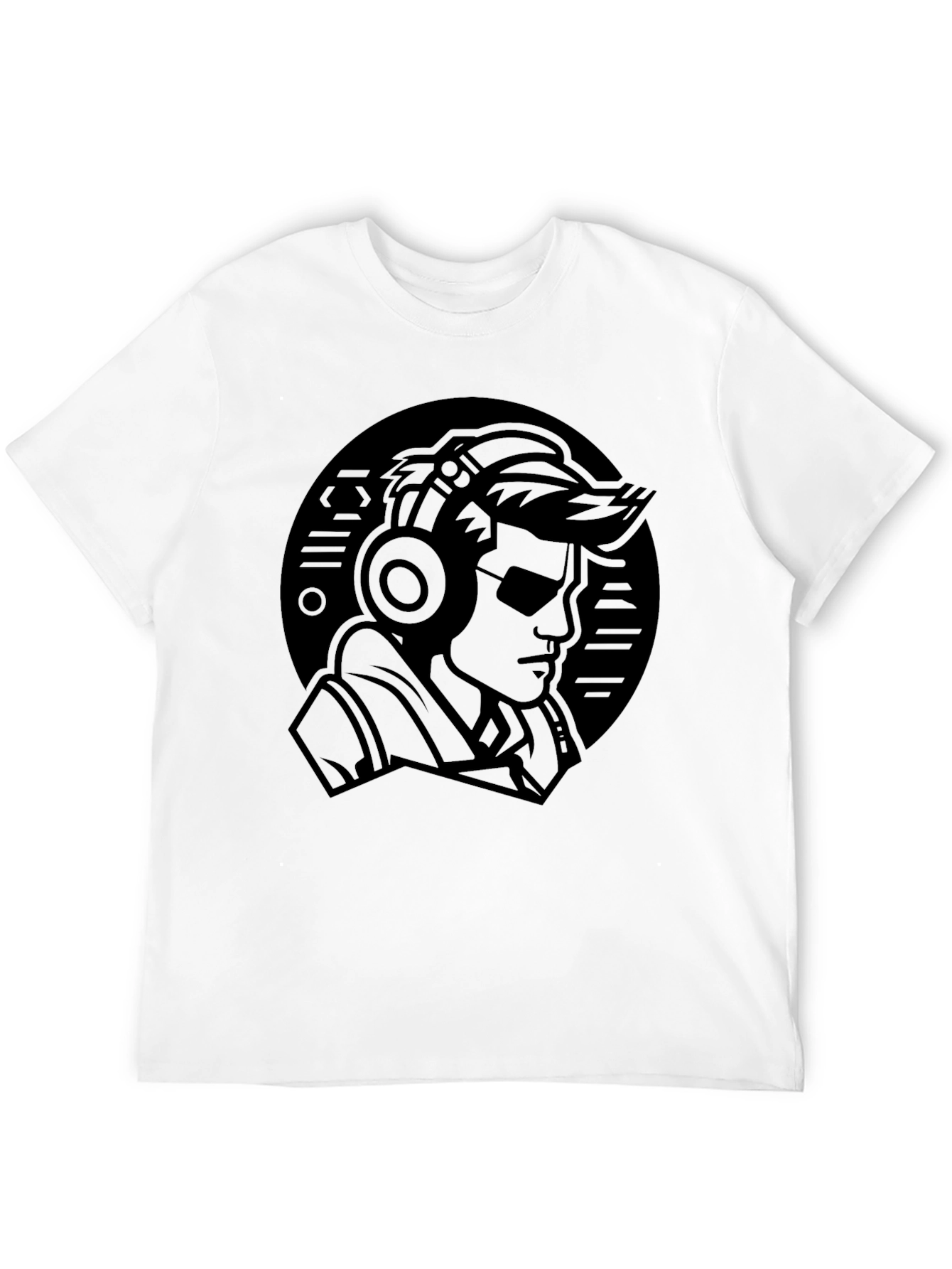 Cool DJ Graphic Tee - Black Cotton T-Shirt