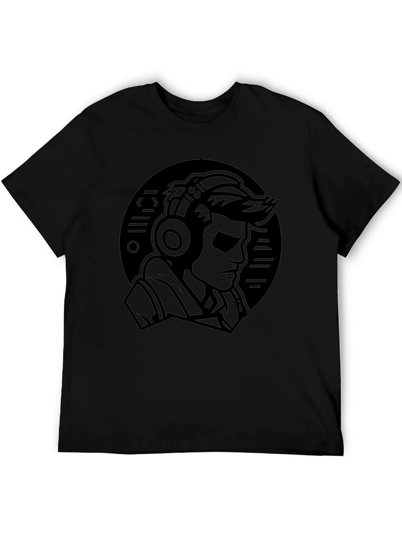 Cool DJ Graphic Tee - Black Cotton T-Shirt