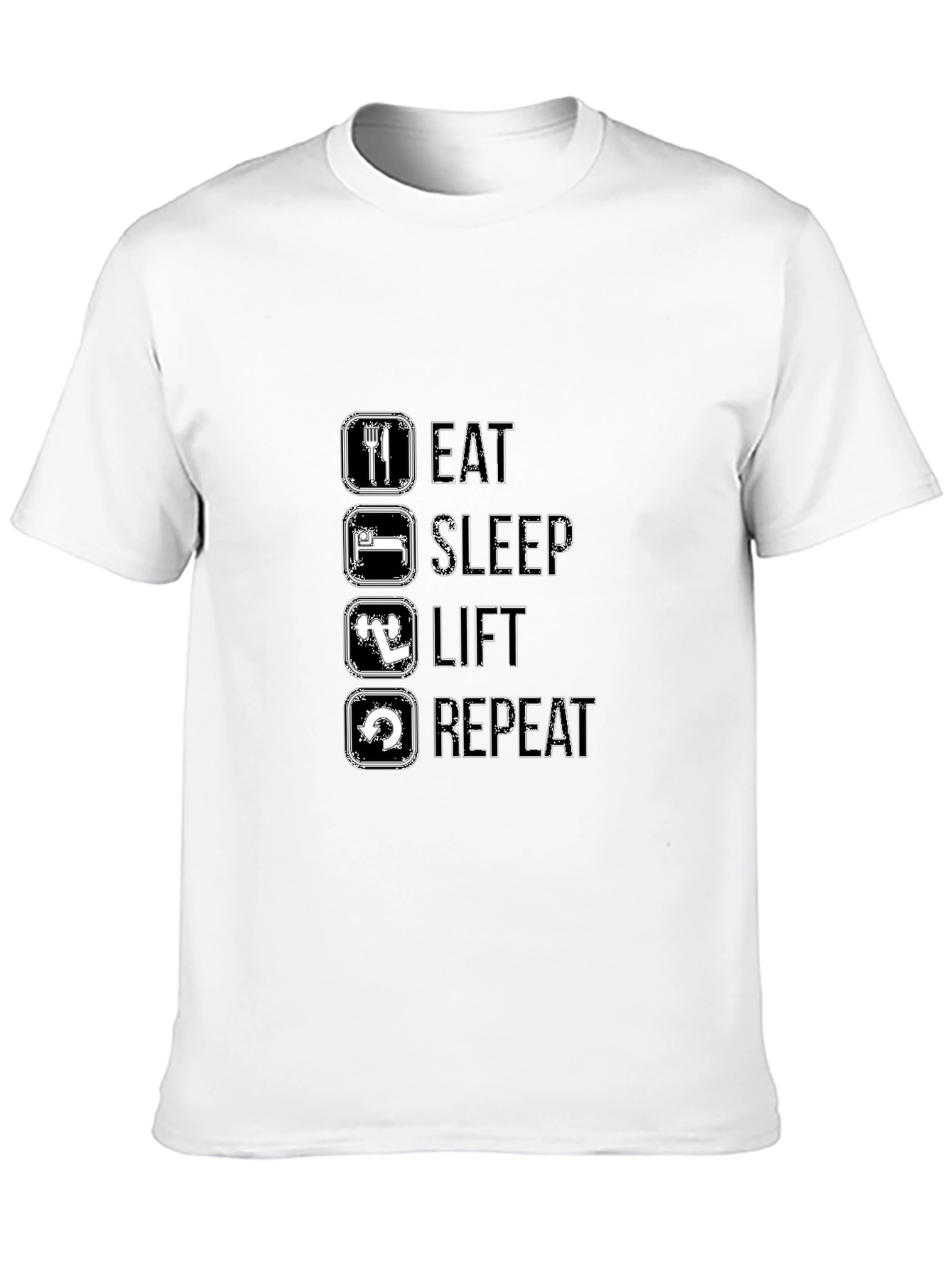 Eat Sleep Lift Repeat Black T-Shirt
