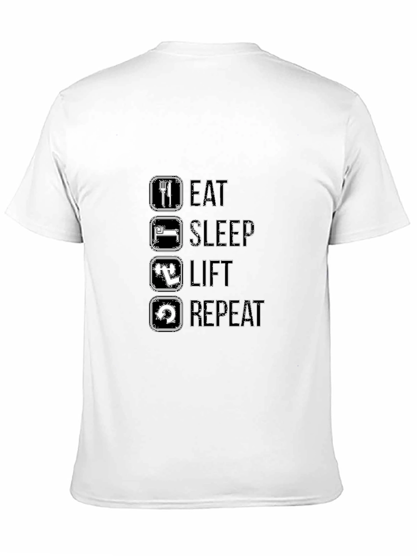 Eat Sleep Lift Repeat Black T-Shirt