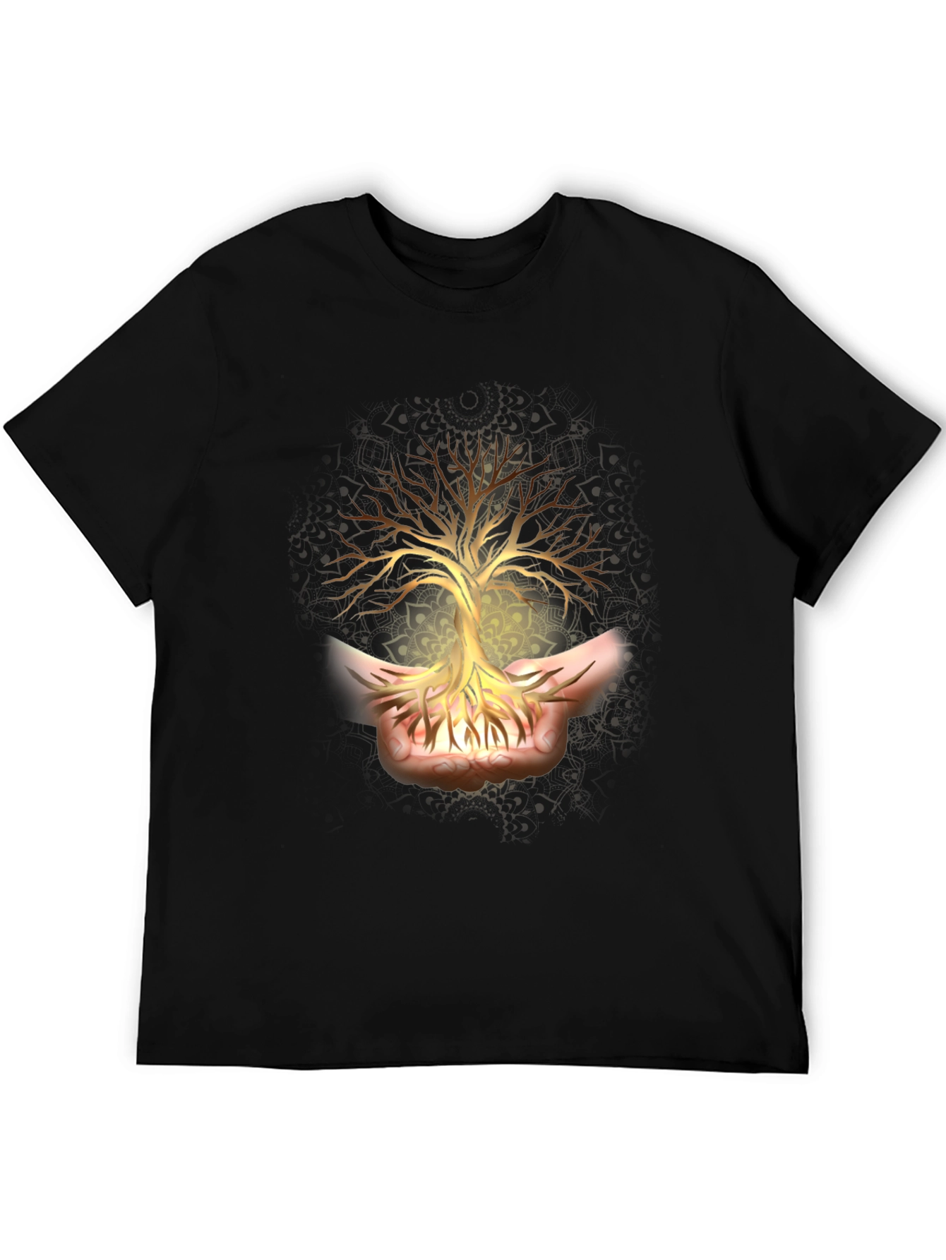 Tree of Life Graphic Tee - Black Cotton Shirt