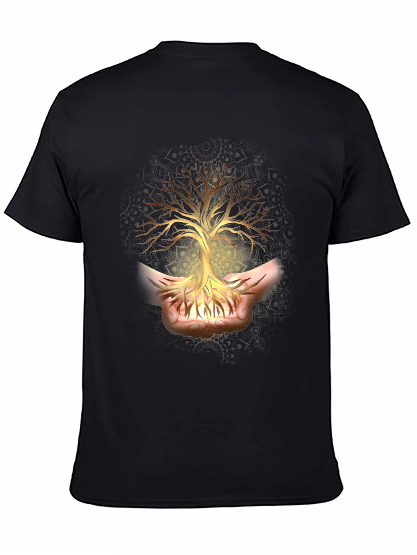 Tree of Life Graphic Tee - Black Cotton Shirt