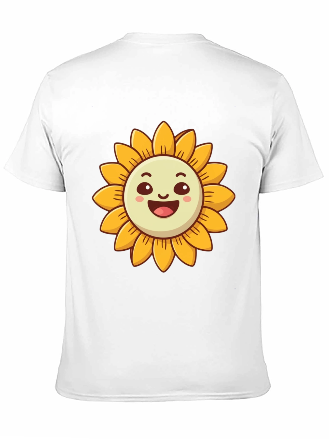 Cheerful Sunflower Graphic Tee - Black