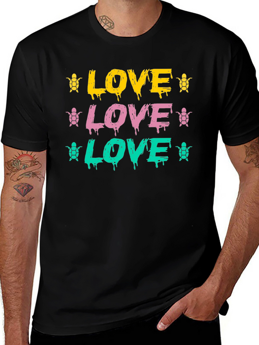 Love Turtles Graphic Tee - Black