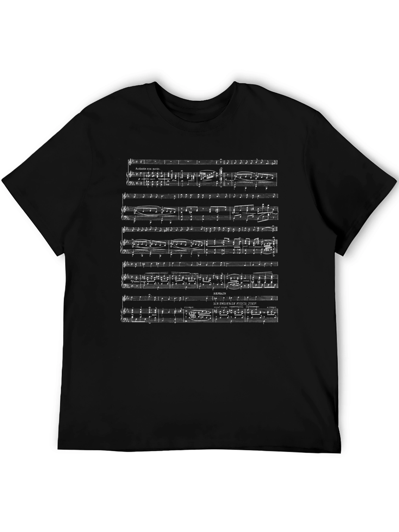 Musical Score Graphic Print T-Shirt