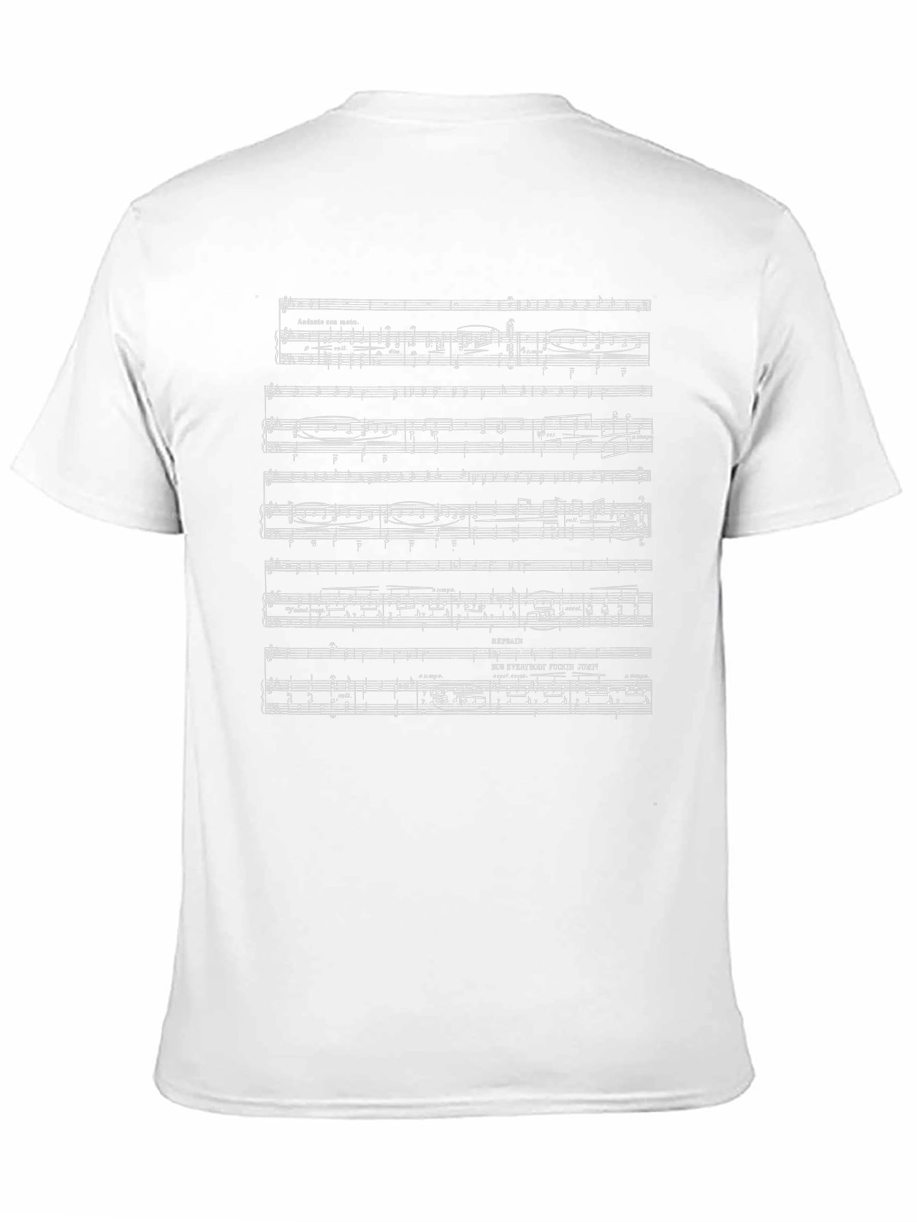 Musical Score Graphic Print T-Shirt