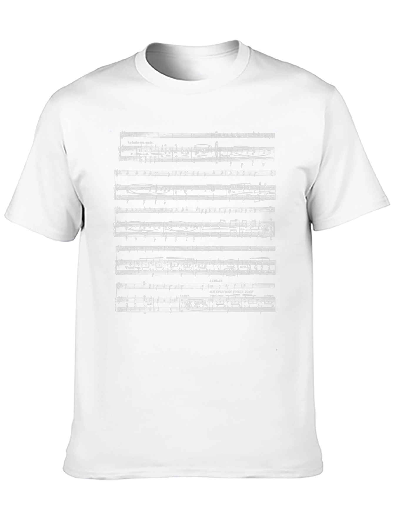 Musical Score Graphic Print T-Shirt