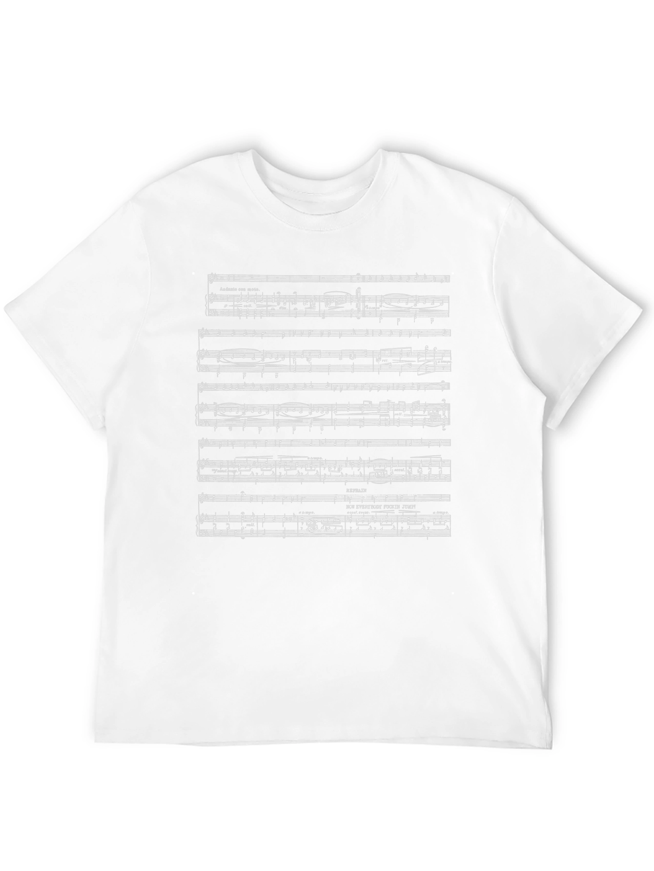 Musical Score Graphic Print T-Shirt