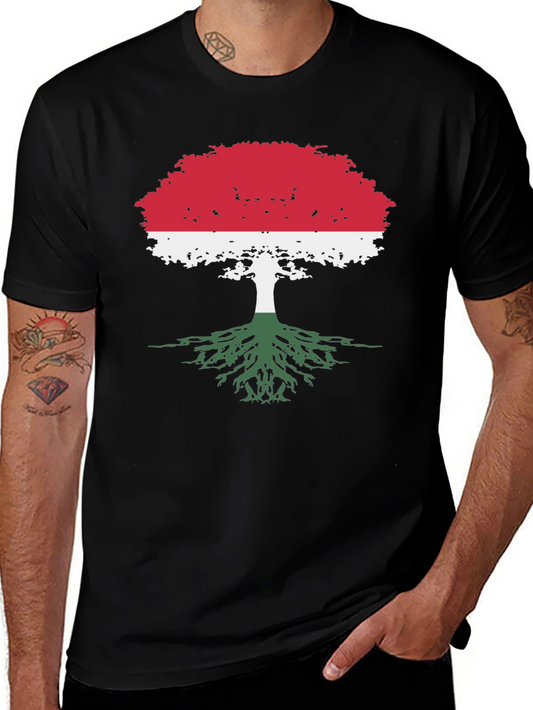 Hungary Flag Tree T-Shirt - Roots Pride