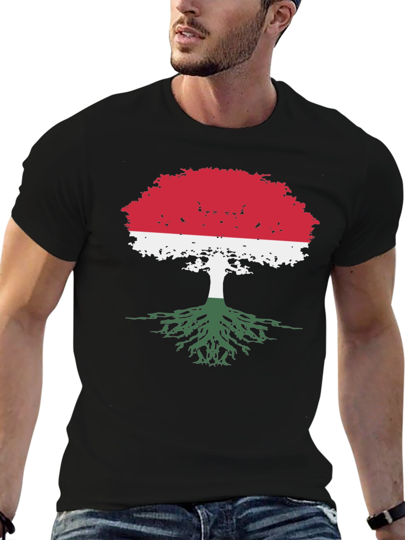 Hungary Flag Tree T-Shirt - Roots Pride