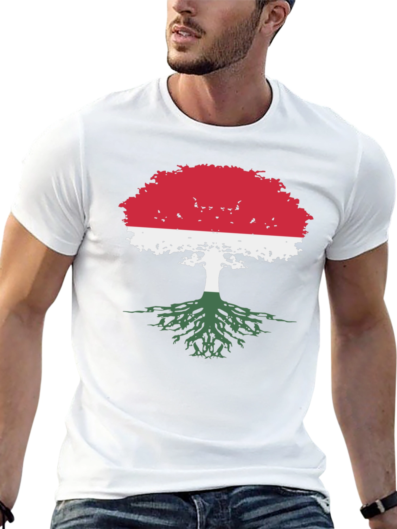 Hungary Flag Tree T-Shirt - Roots Pride