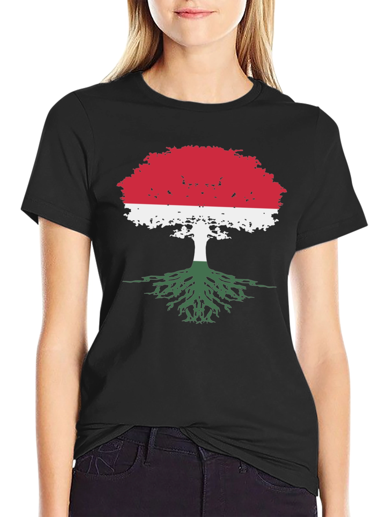 Hungary Flag Tree T-Shirt - Roots Pride