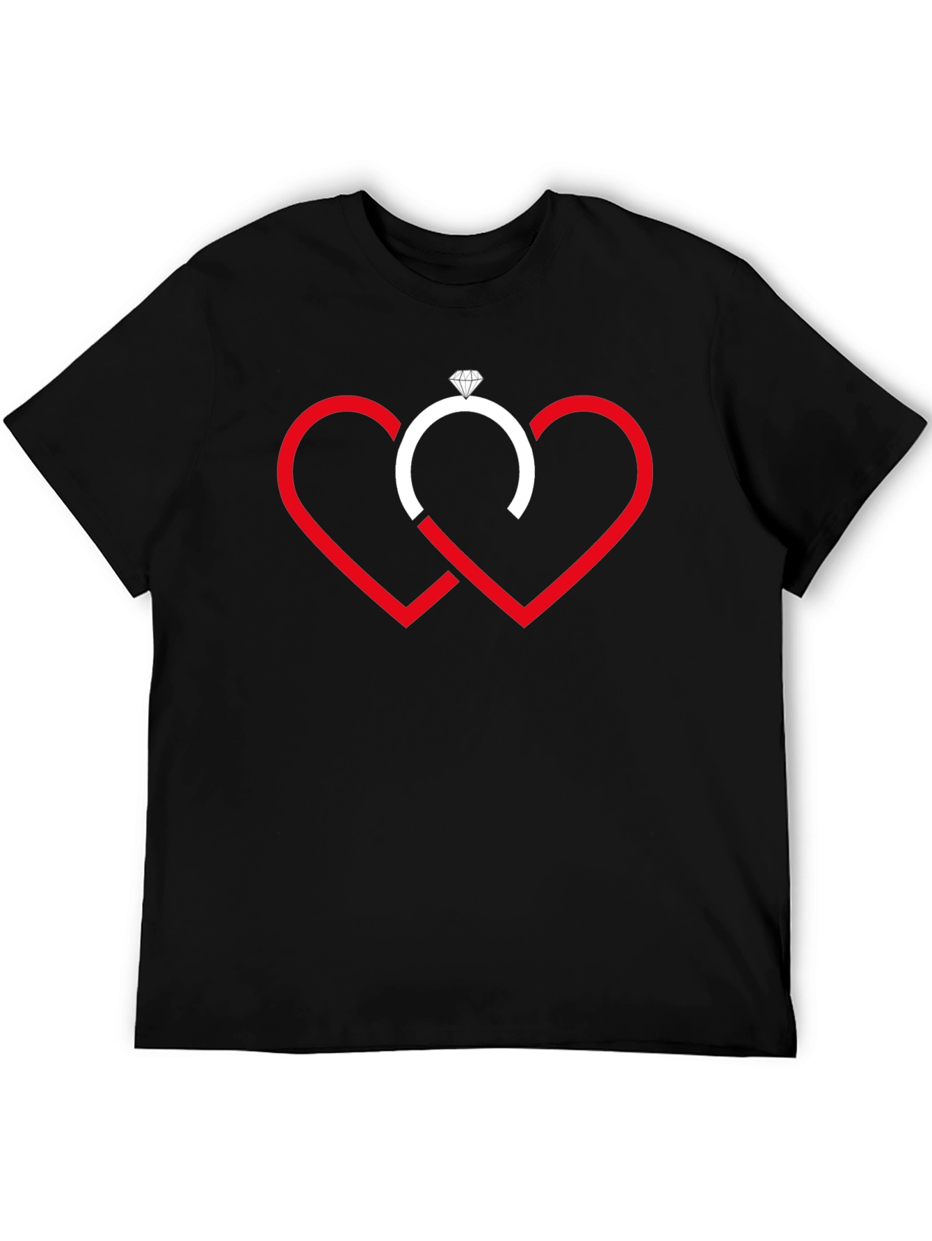 Love & Commitment T-Shirt - Hearts & Ring