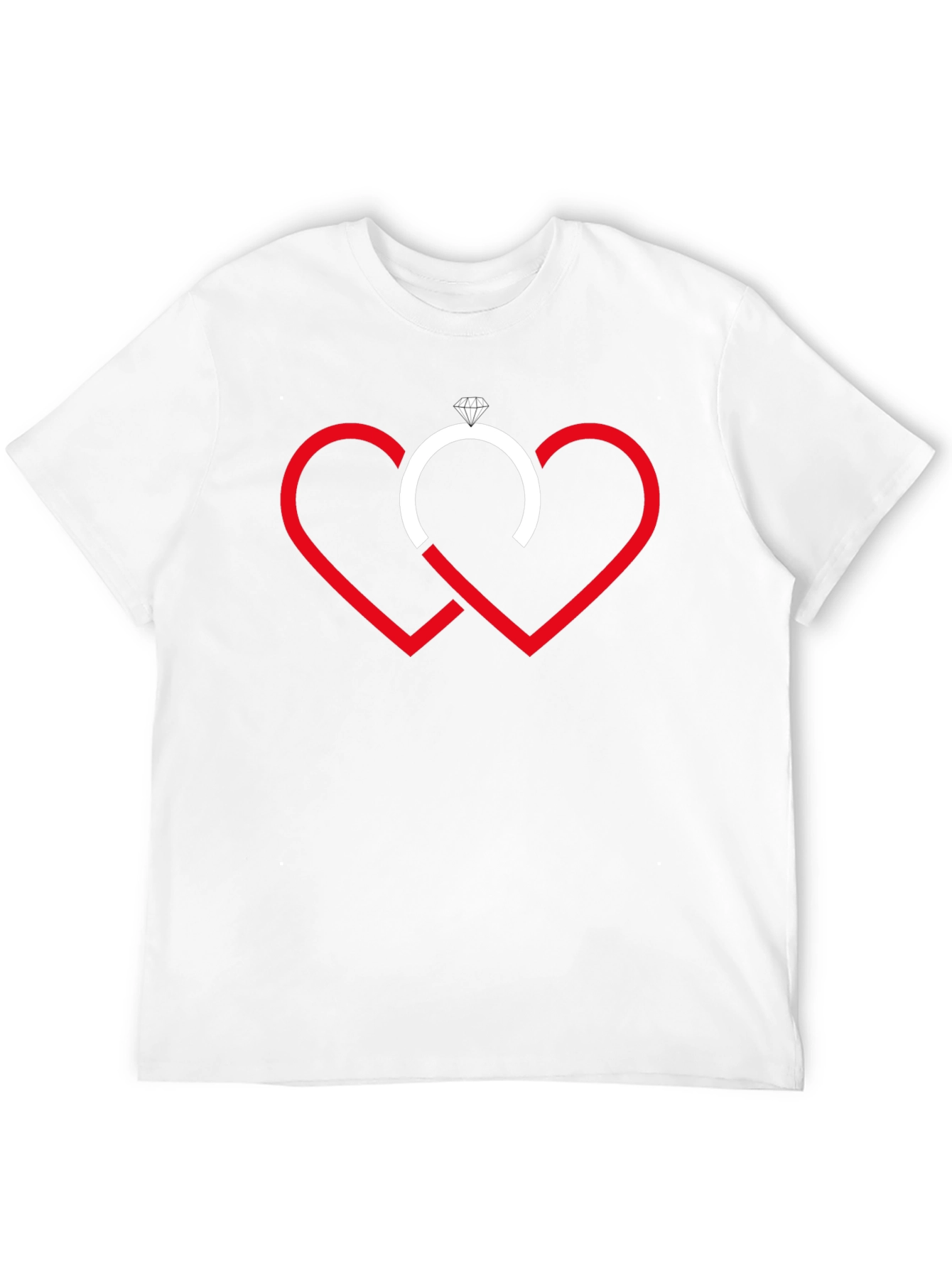 Love & Commitment T-Shirt - Hearts & Ring