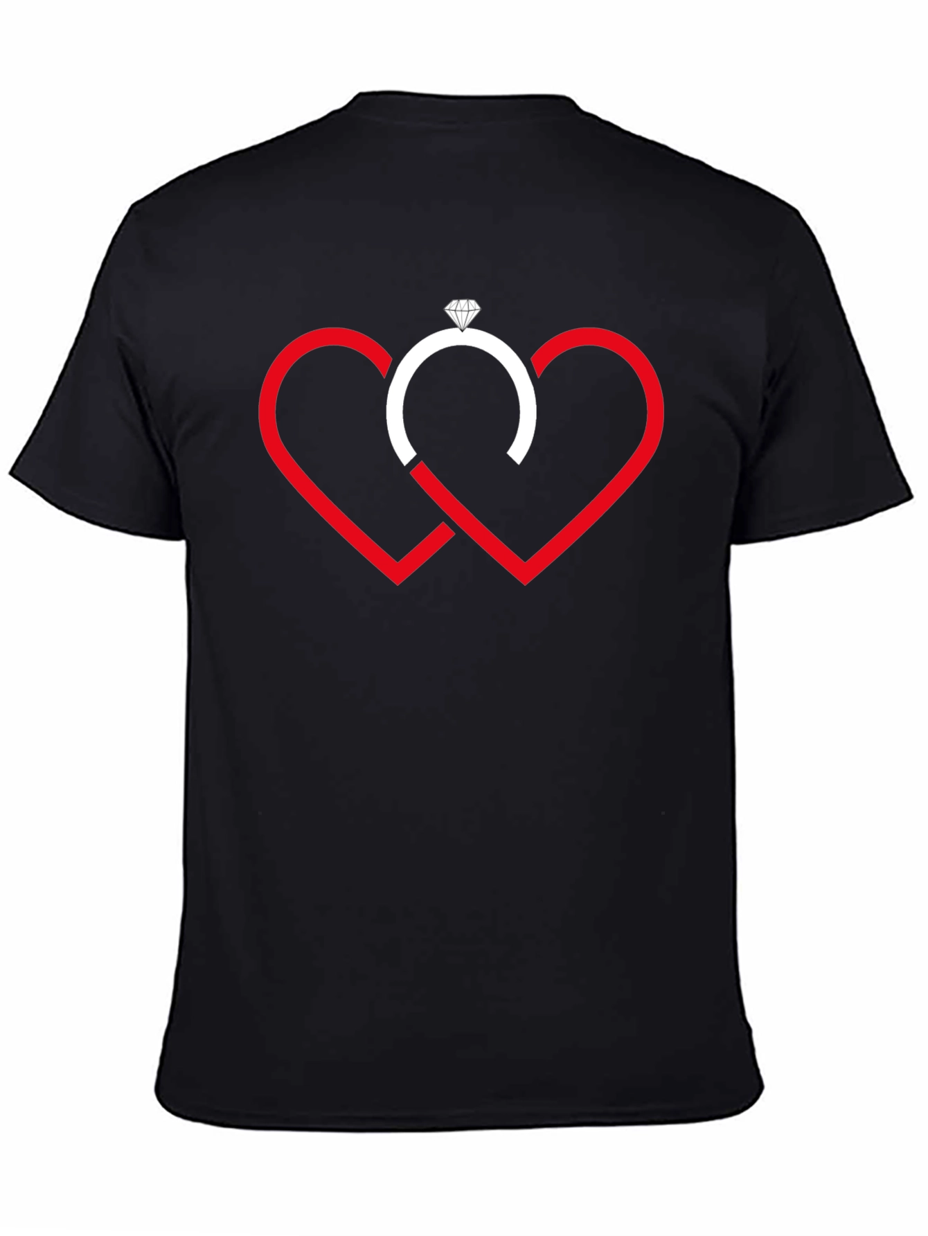 Love & Commitment T-Shirt - Hearts & Ring