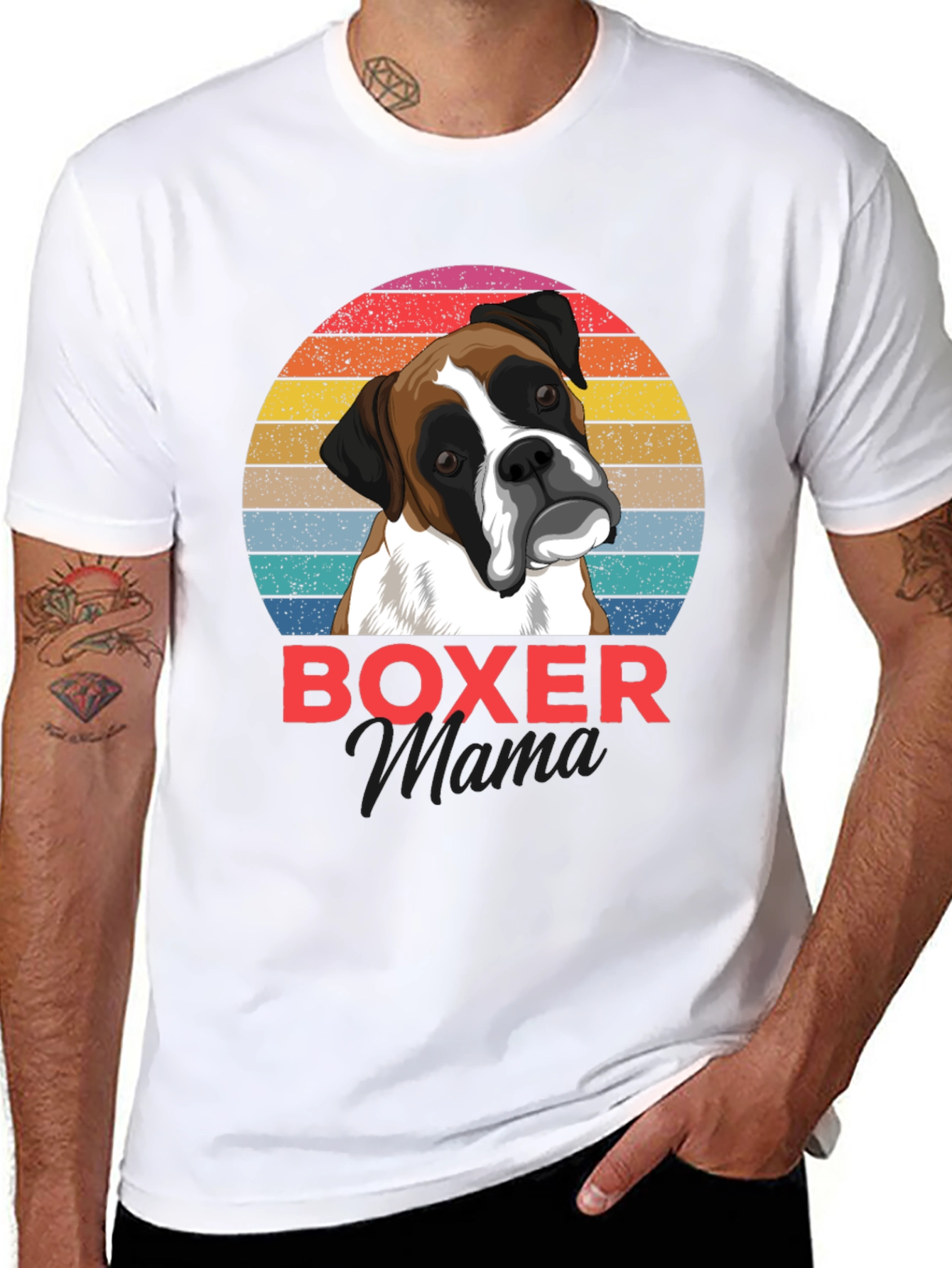 Boxer Mama Graphic Tee - Dog Lover Shirt
