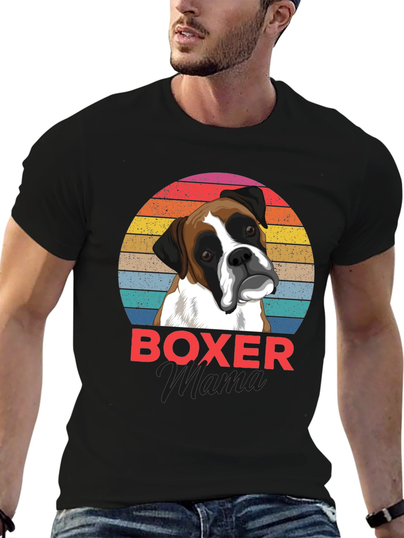 Boxer Mama Graphic Tee - Dog Lover Shirt