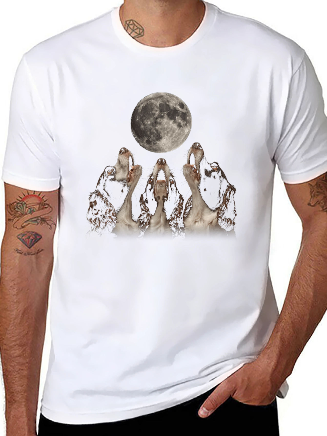 Three Dog Moon T-Shirt - Black Cotton Tee