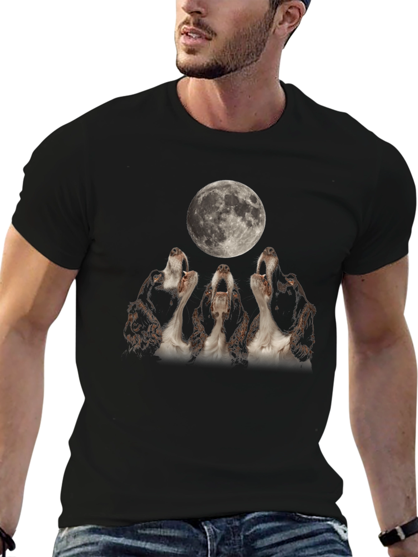 Three Dog Moon T-Shirt - Black Cotton Tee