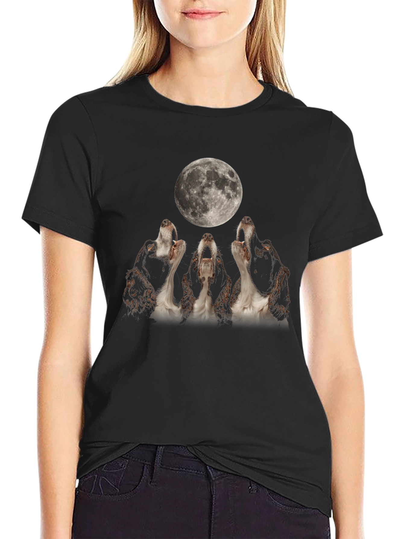 Three Dog Moon T-Shirt - Black Cotton Tee
