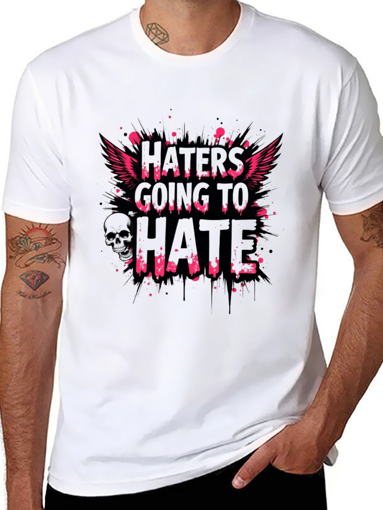 Haters Going To Hate Graphic Tee - Black