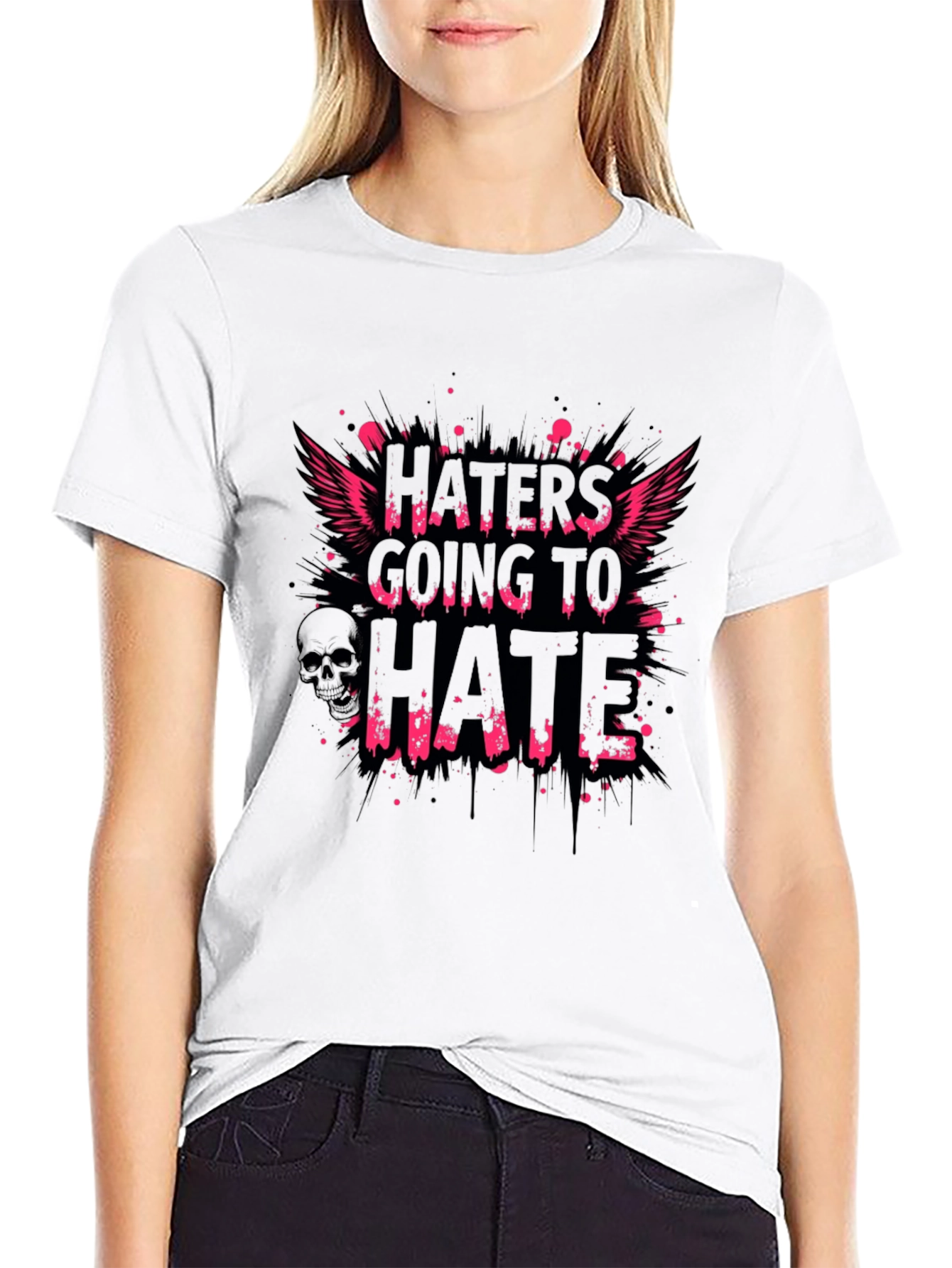 Haters Going To Hate Graphic Tee - Black